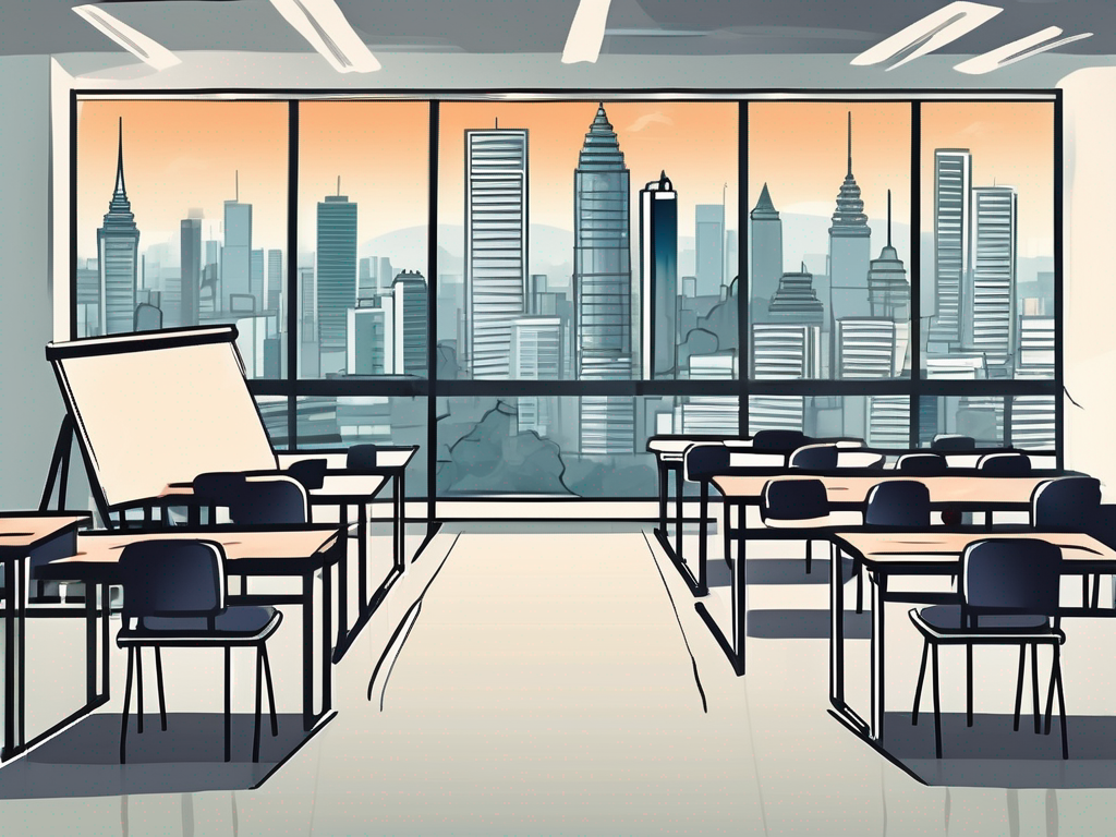 A classroom setting with diverse teaching aids and resources