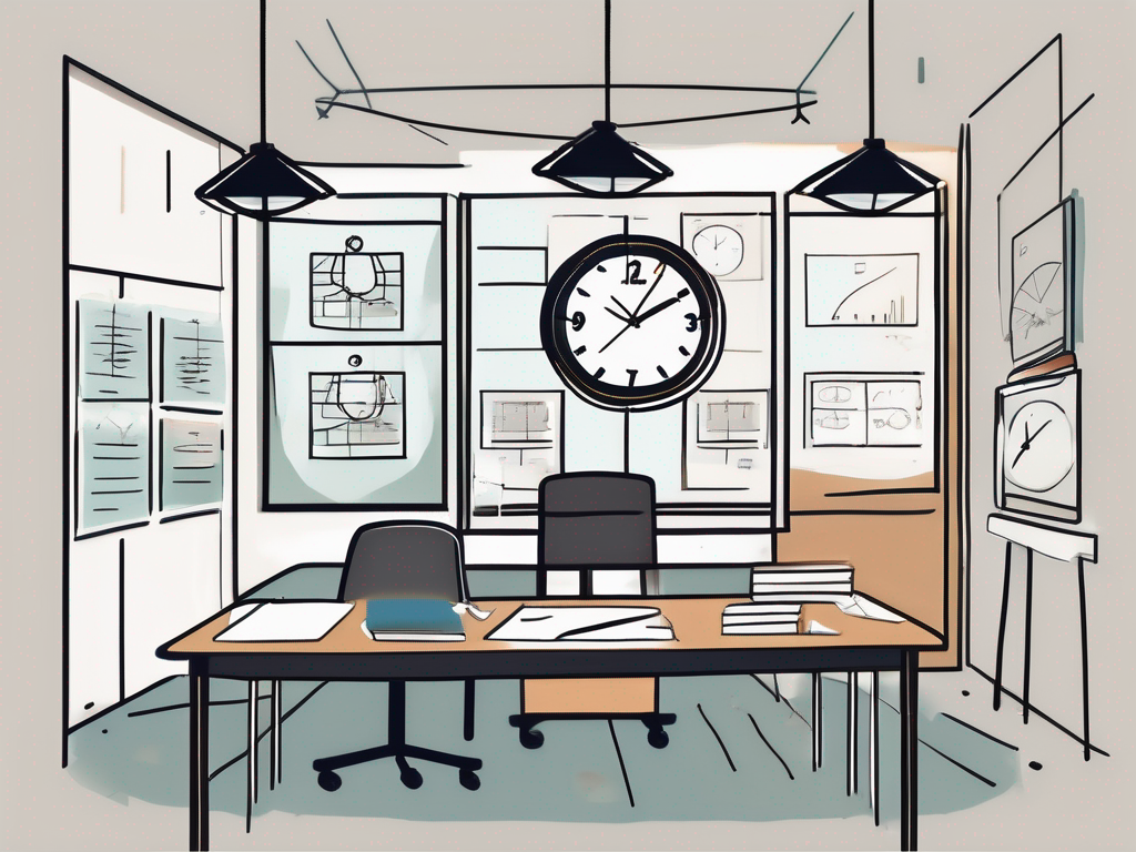 A classroom with various international symbols