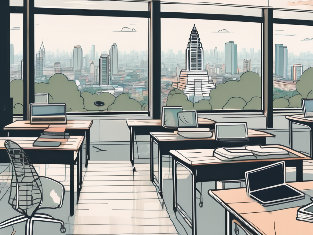 A modern classroom setting in bangkok
