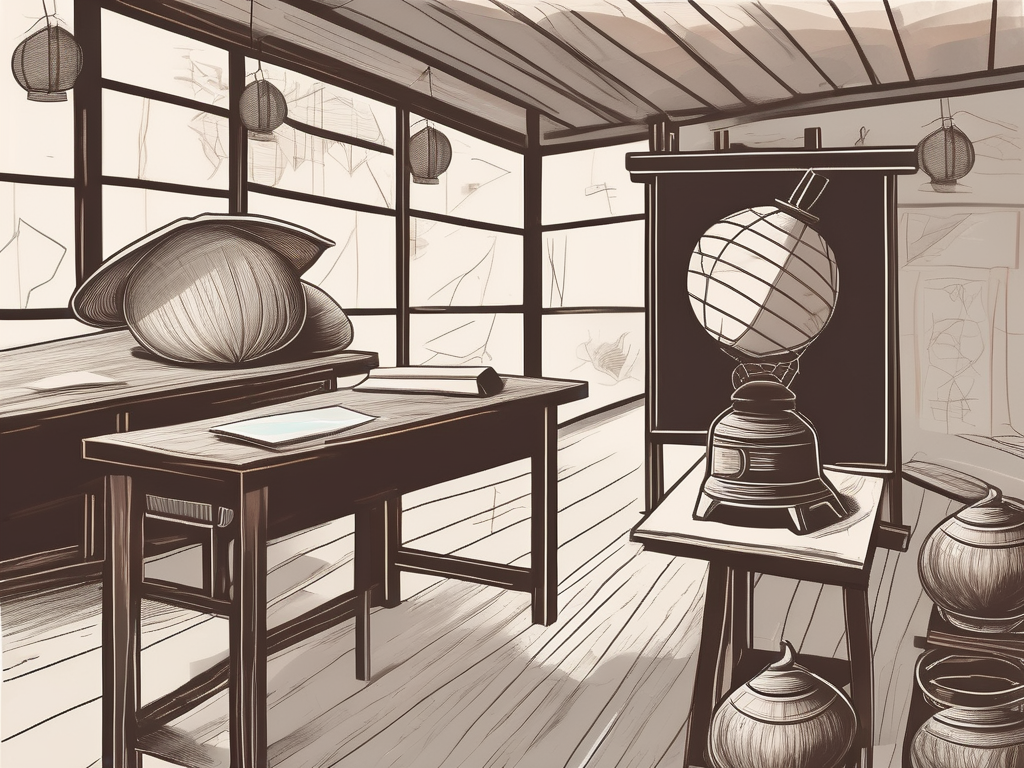 A classroom setting with diverse teaching materials