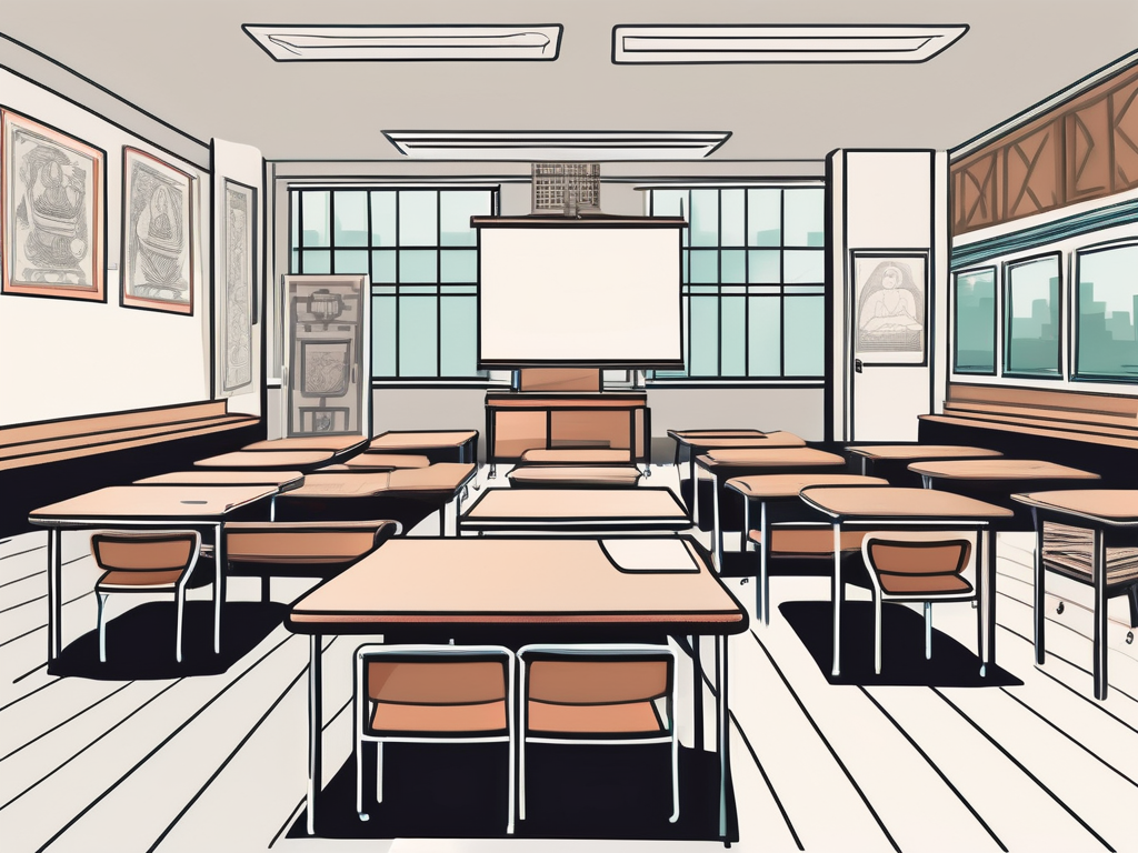 A classroom setting in bangkok