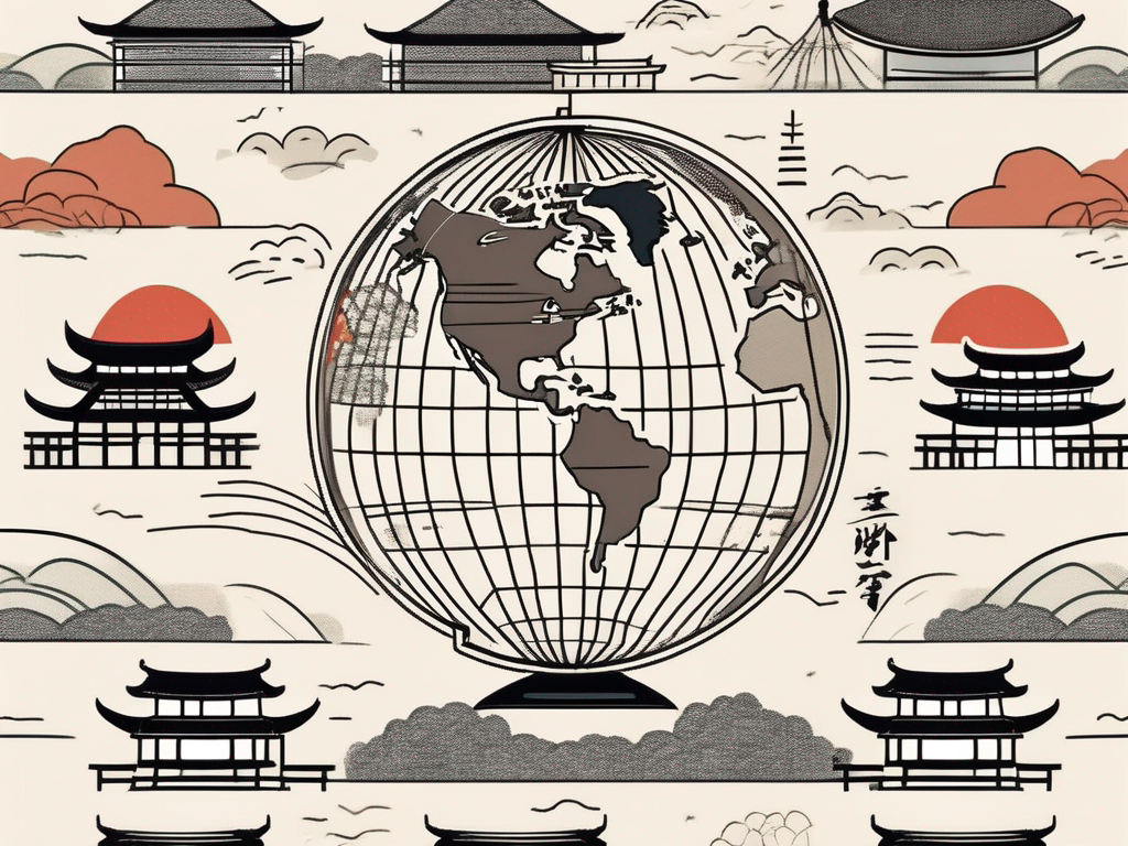 A globe highlighting japan and other top paying cities for international teachers