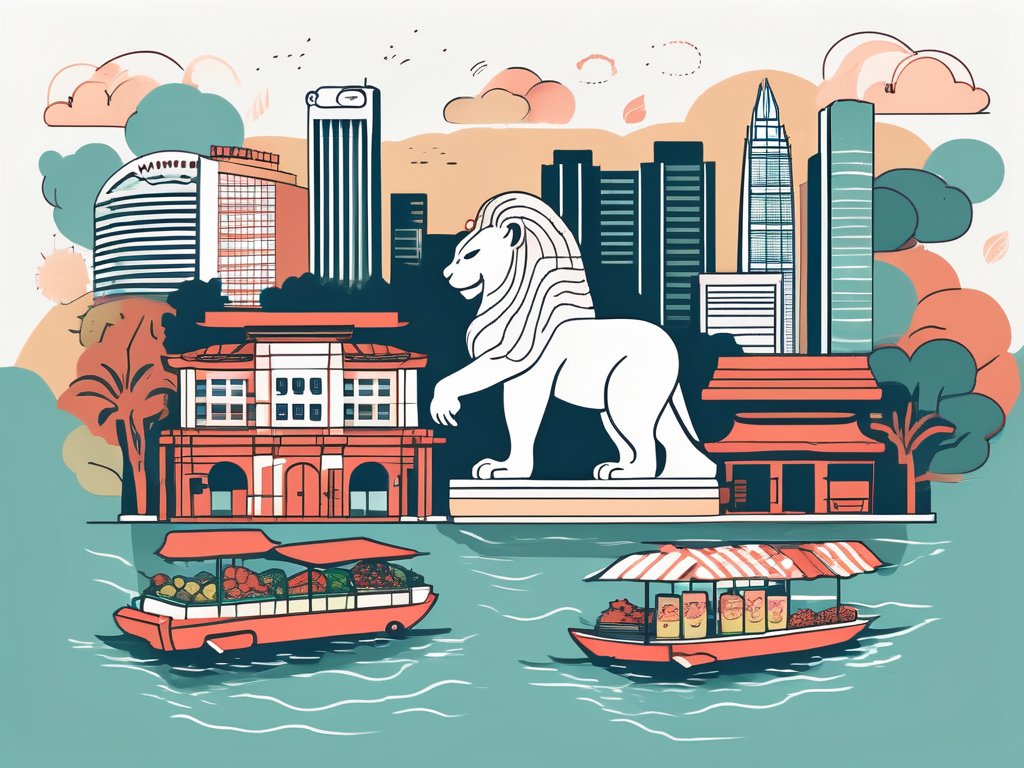 Various singaporean landmarks