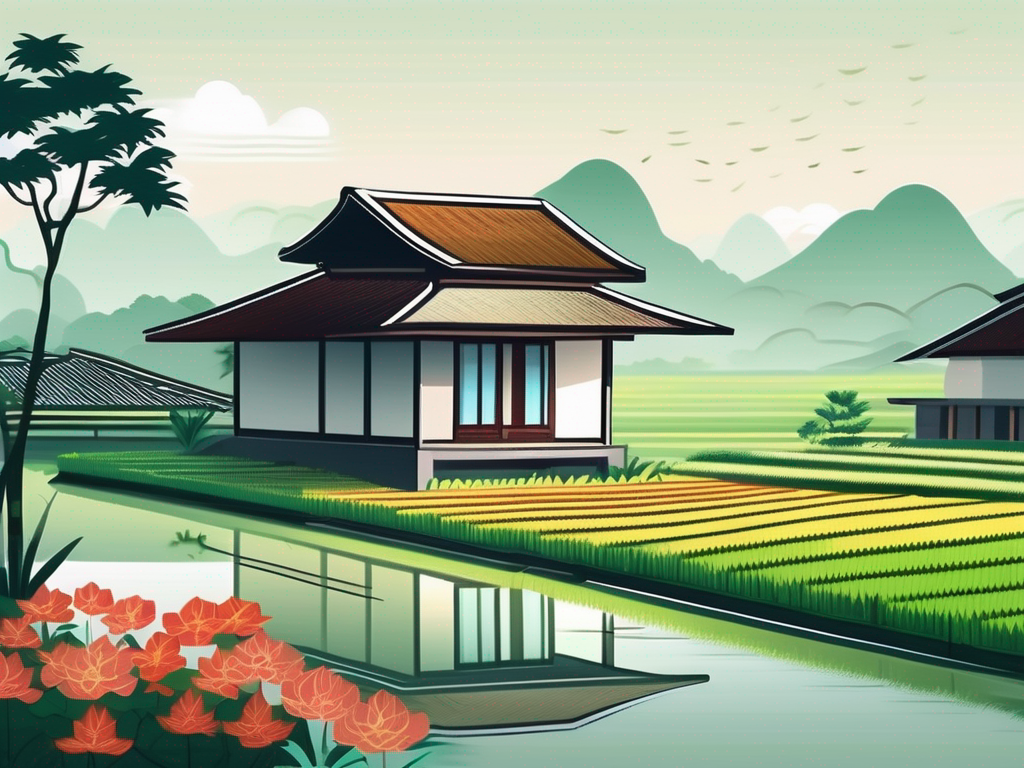 A serene vietnamese landscape