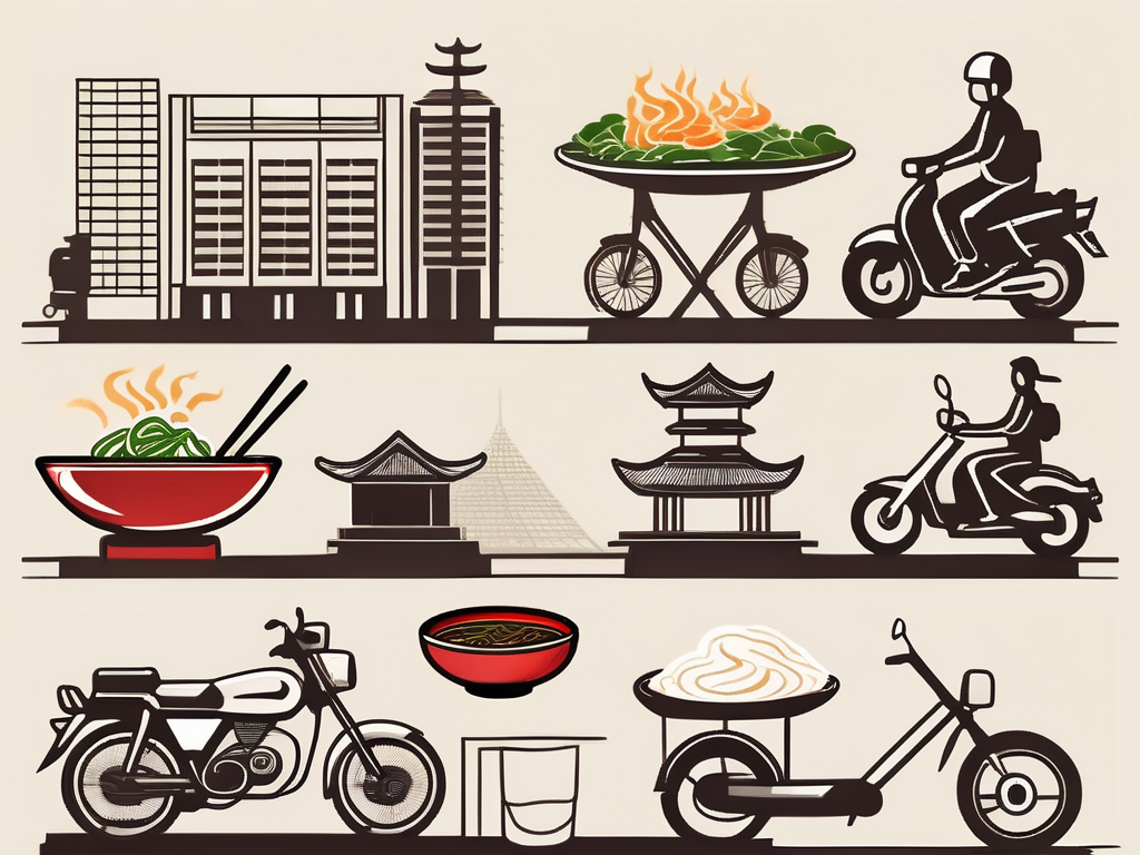 Various symbols representing vietnam