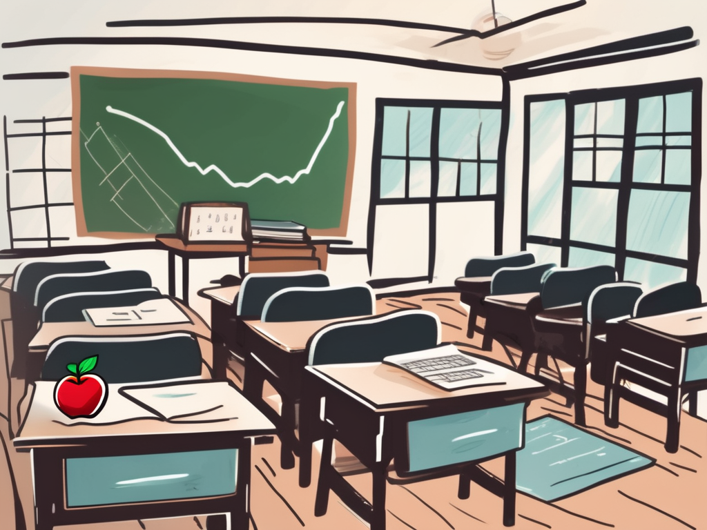 A classroom setting with typical vietnamese elements