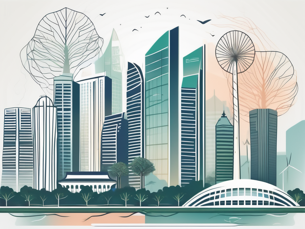 The singapore skyline