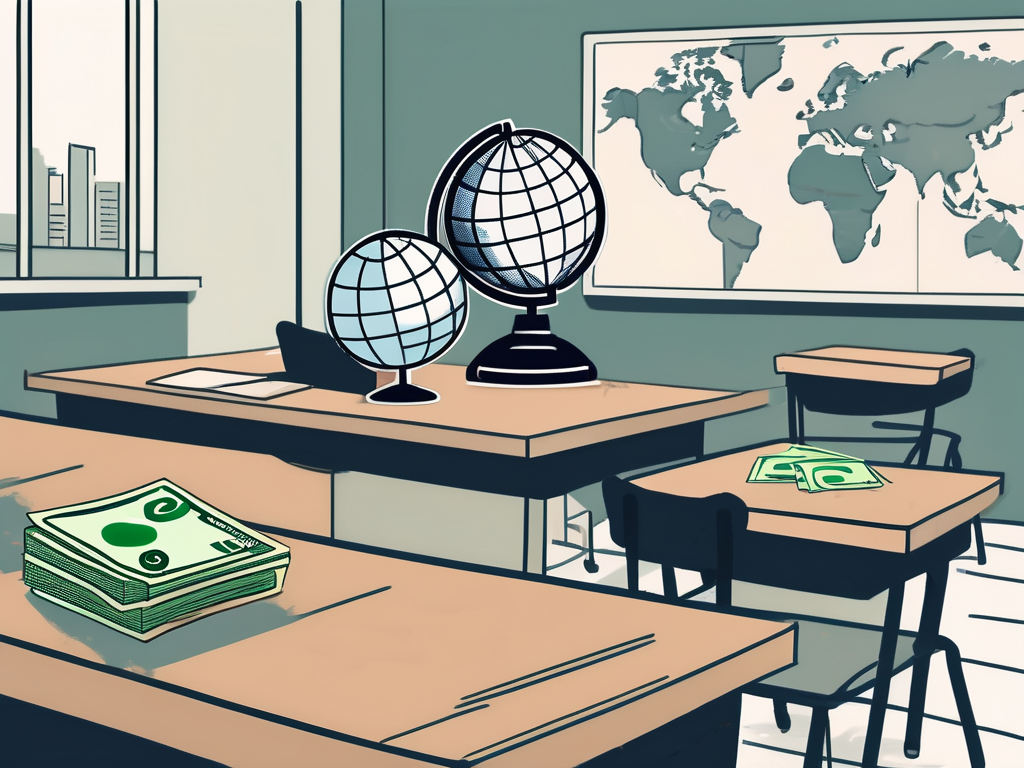 A singaporean classroom setting with a world globe