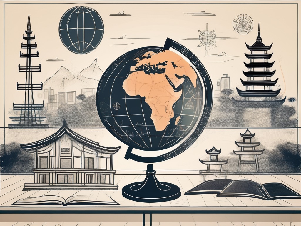 A classroom setting with diverse cultural elements