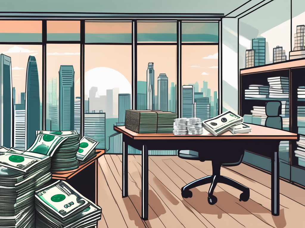 A classroom setting with a view of singapore's iconic skyline in the background