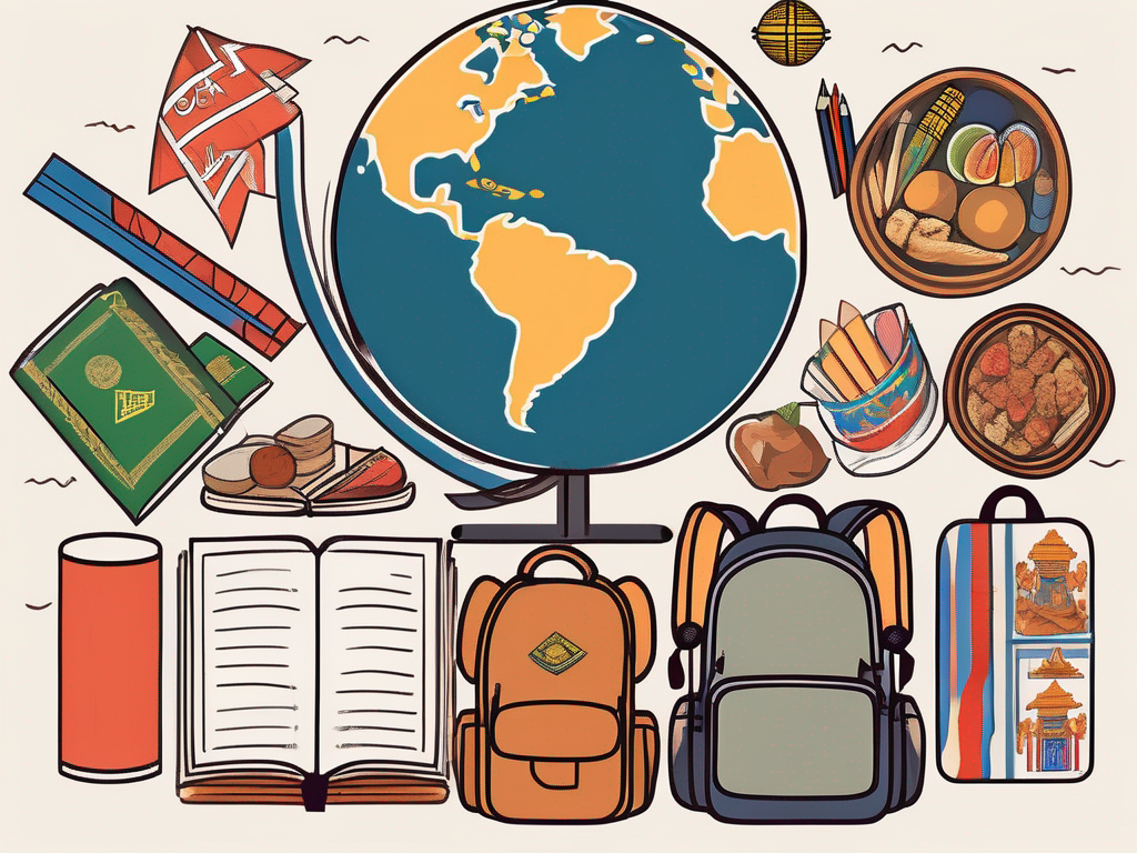 A diverse array of traditional cambodian school items