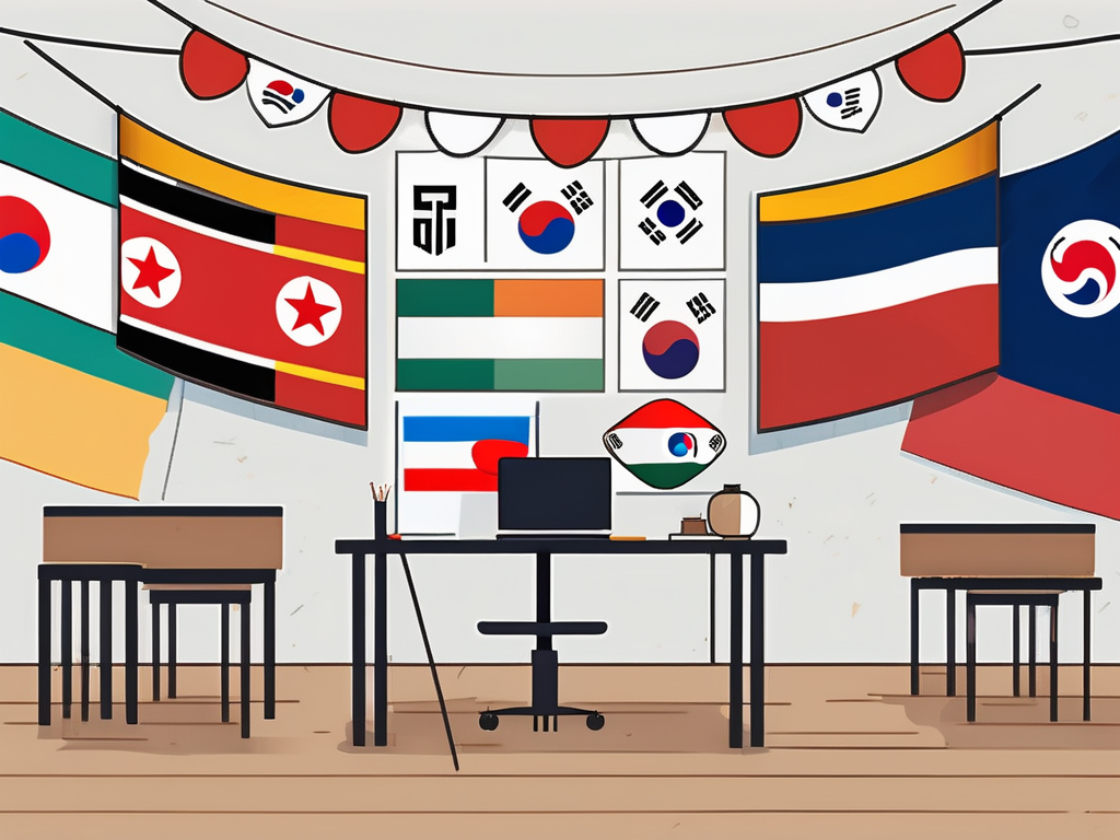 A diverse array of national flags representing different cultures