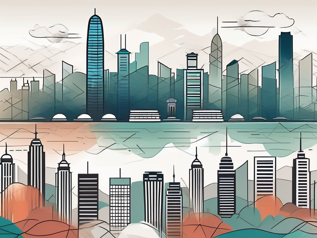 The hong kong skyline