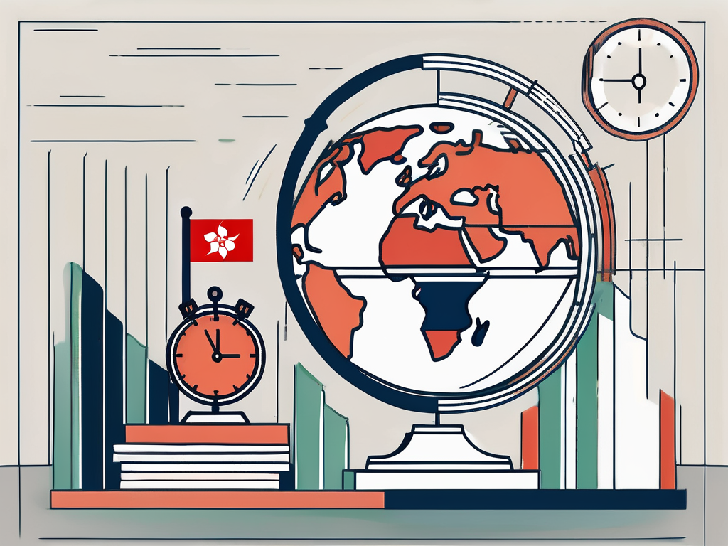 A classroom setting with a globe