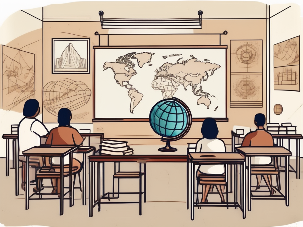 A classroom with diverse cultural elements