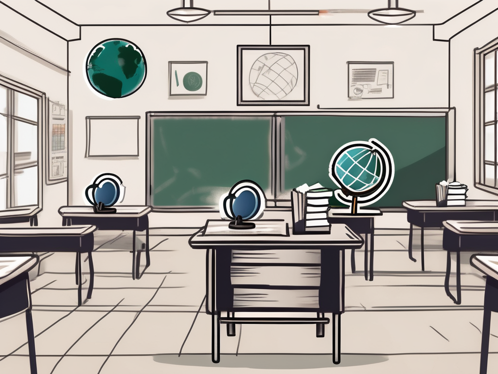 A classroom setting in hong kong with various teaching tools like books