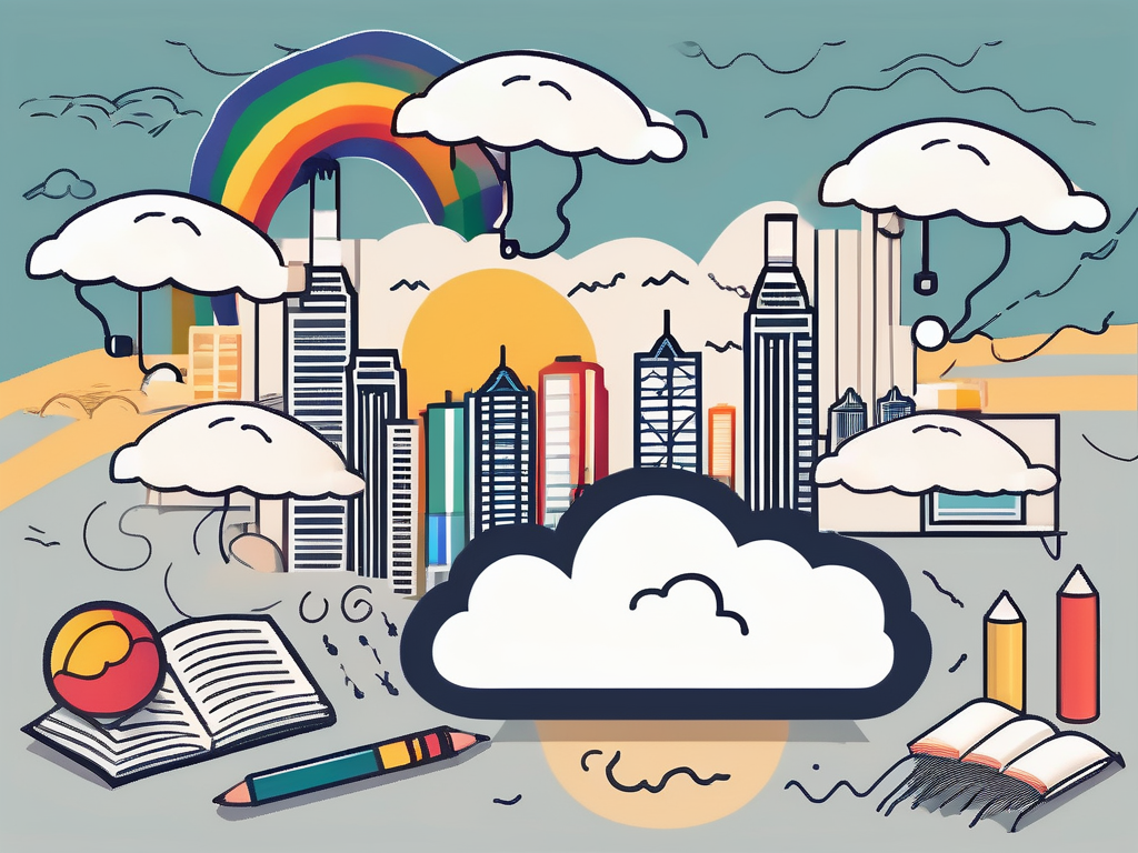 A classroom setting with various teaching tools scattered around