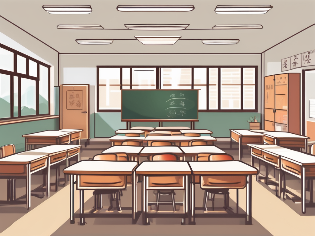 A well-organized classroom in taiwan