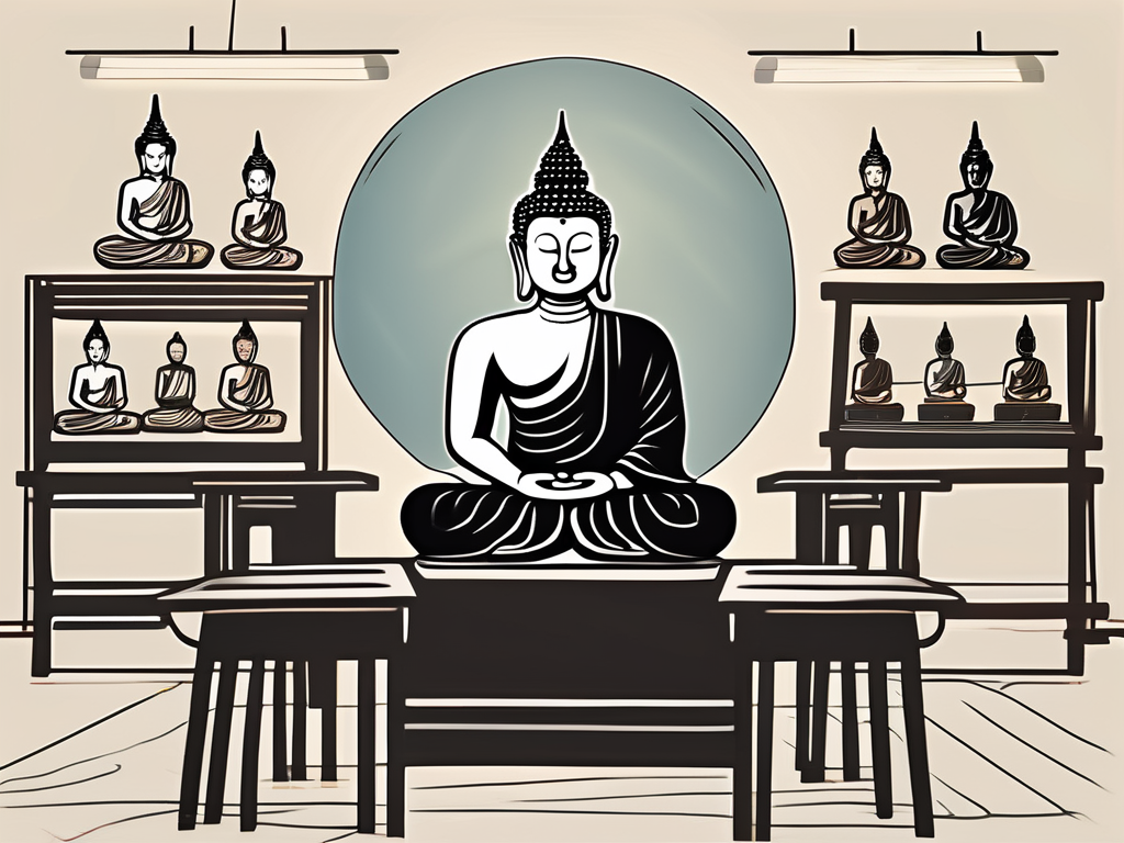 A thai classroom setting with distinctive cultural elements