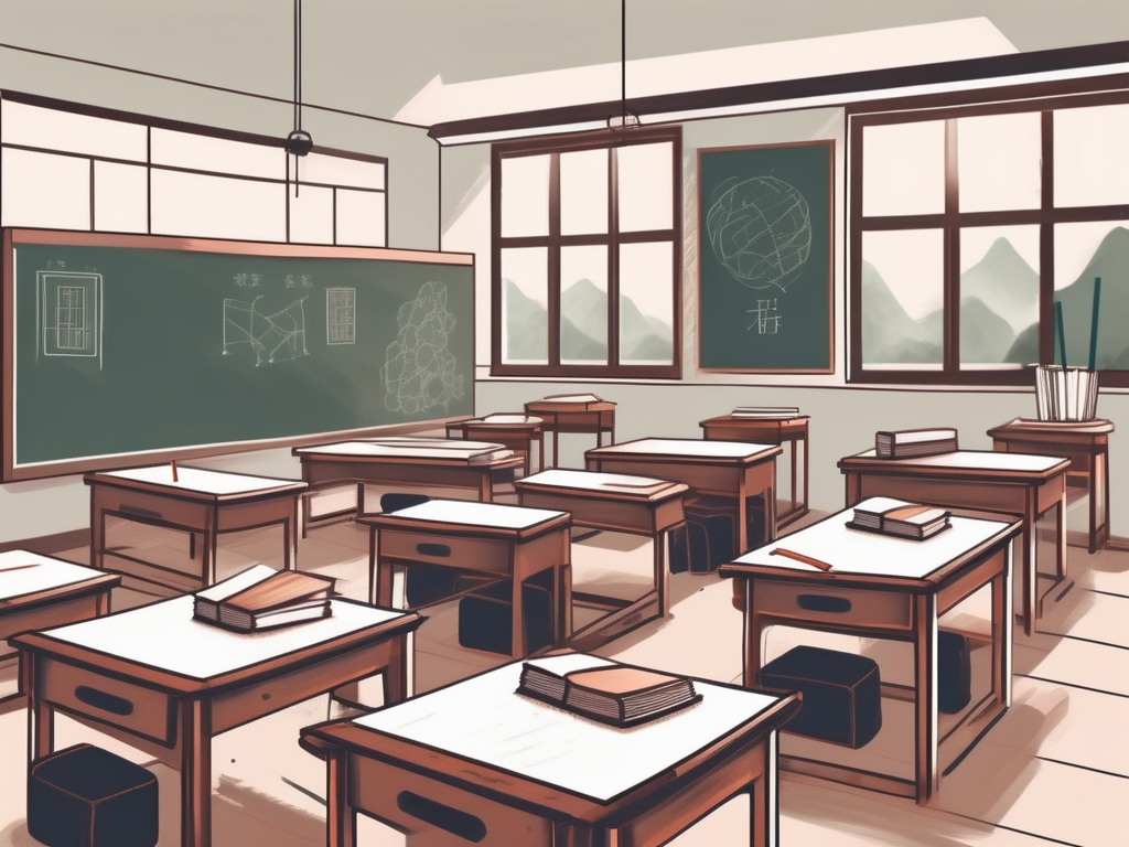 A traditional chinese classroom setting