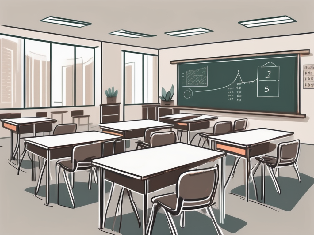 A classroom setting in hong kong with chalkboard
