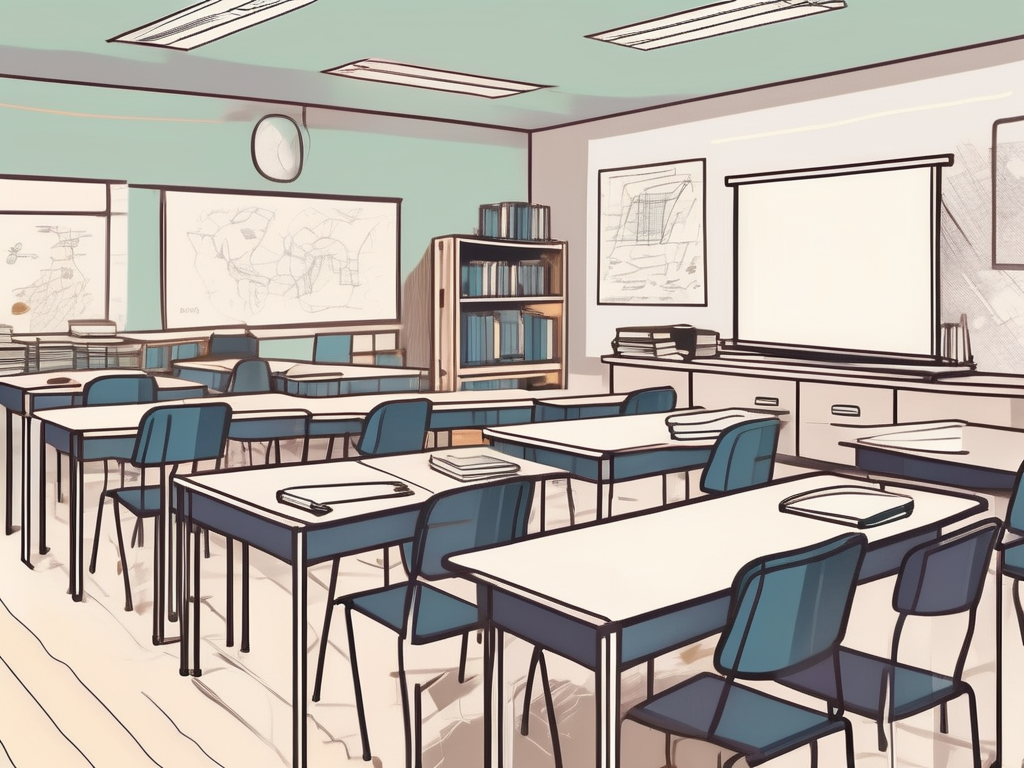 A classroom setting in taiwan with various teaching aids