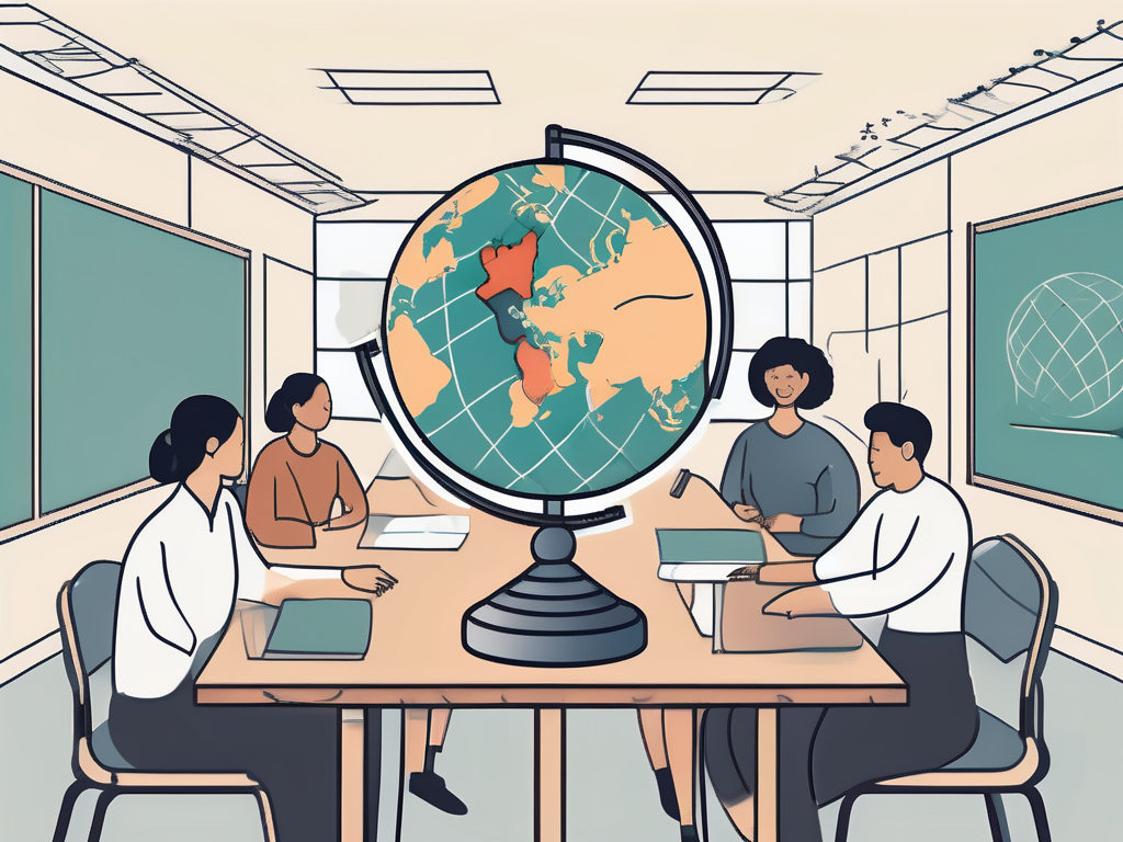A classroom with diverse cultural elements