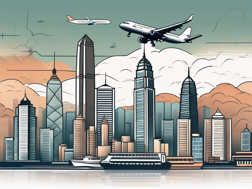 A classic hong kong cityscape with iconic landmarks