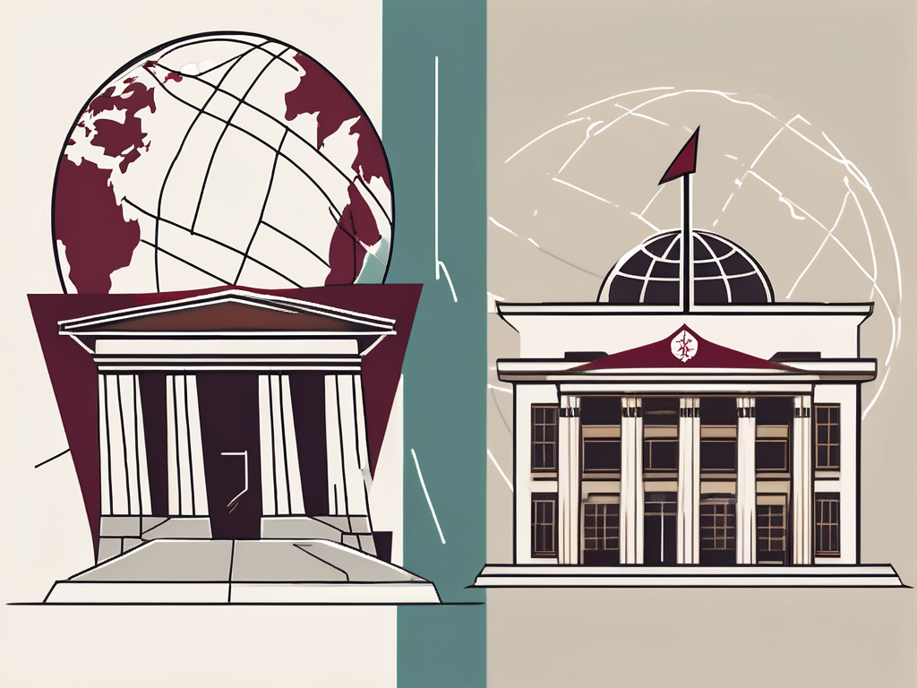 Four symbolic elements representing the education systems in hong kong and qatar