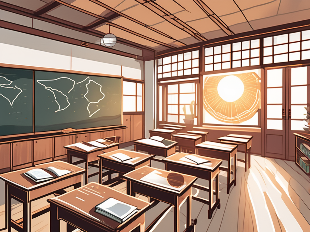 A traditional south korean classroom