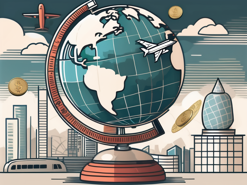 A globe focused on china