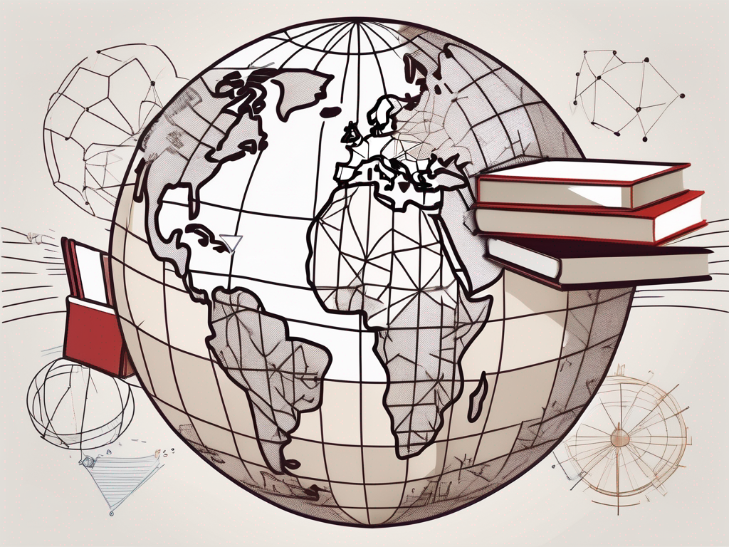 A globe with china highlighted