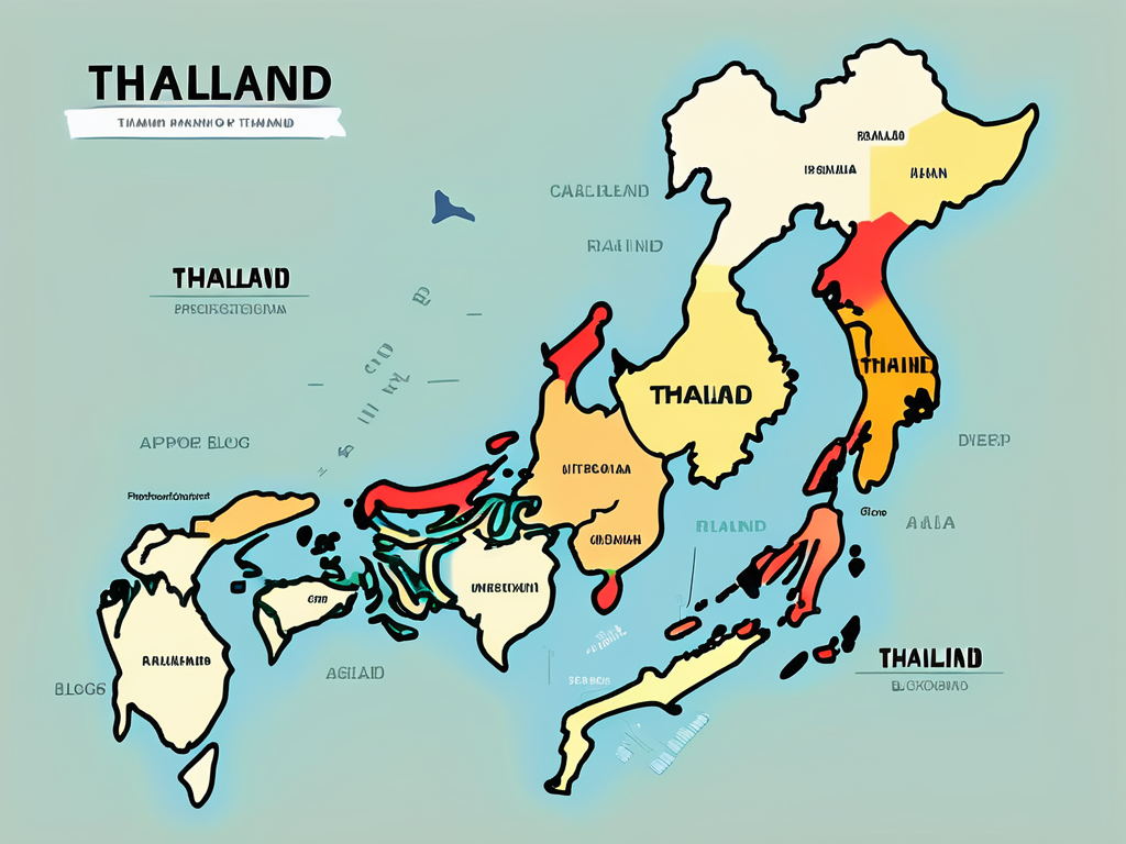A map of thailand