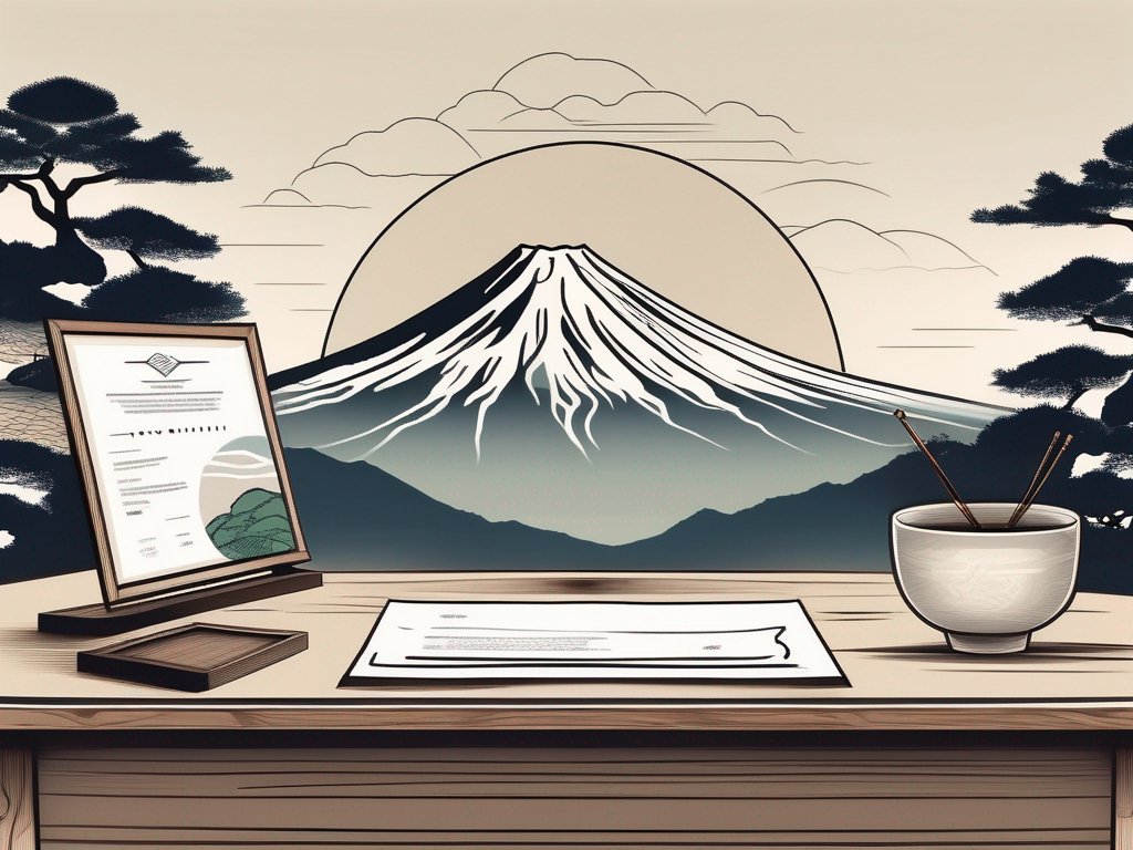 A resume placed on a traditional japanese desk