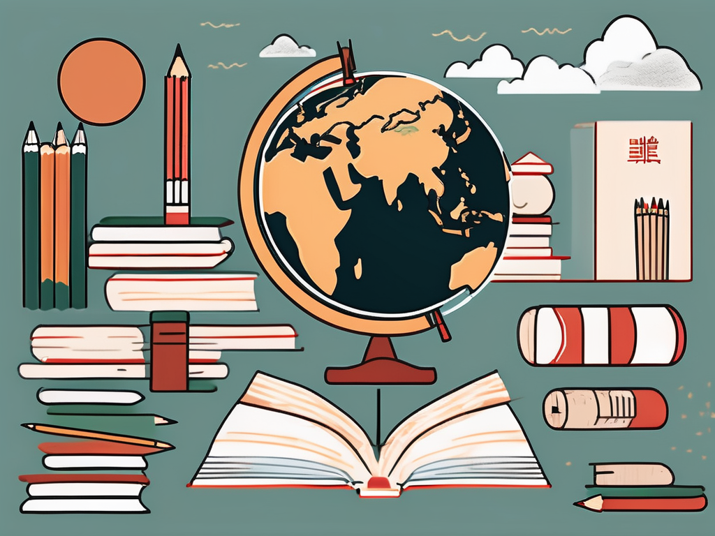 A diverse set of school supplies