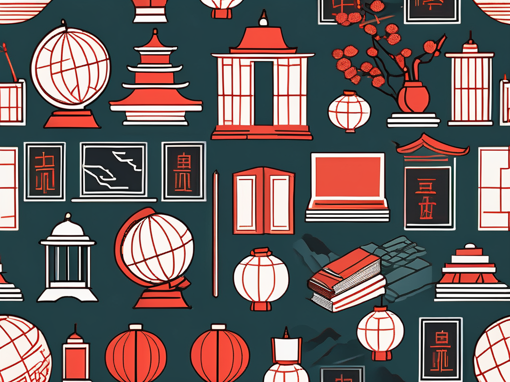 Various classroom items such as a globe