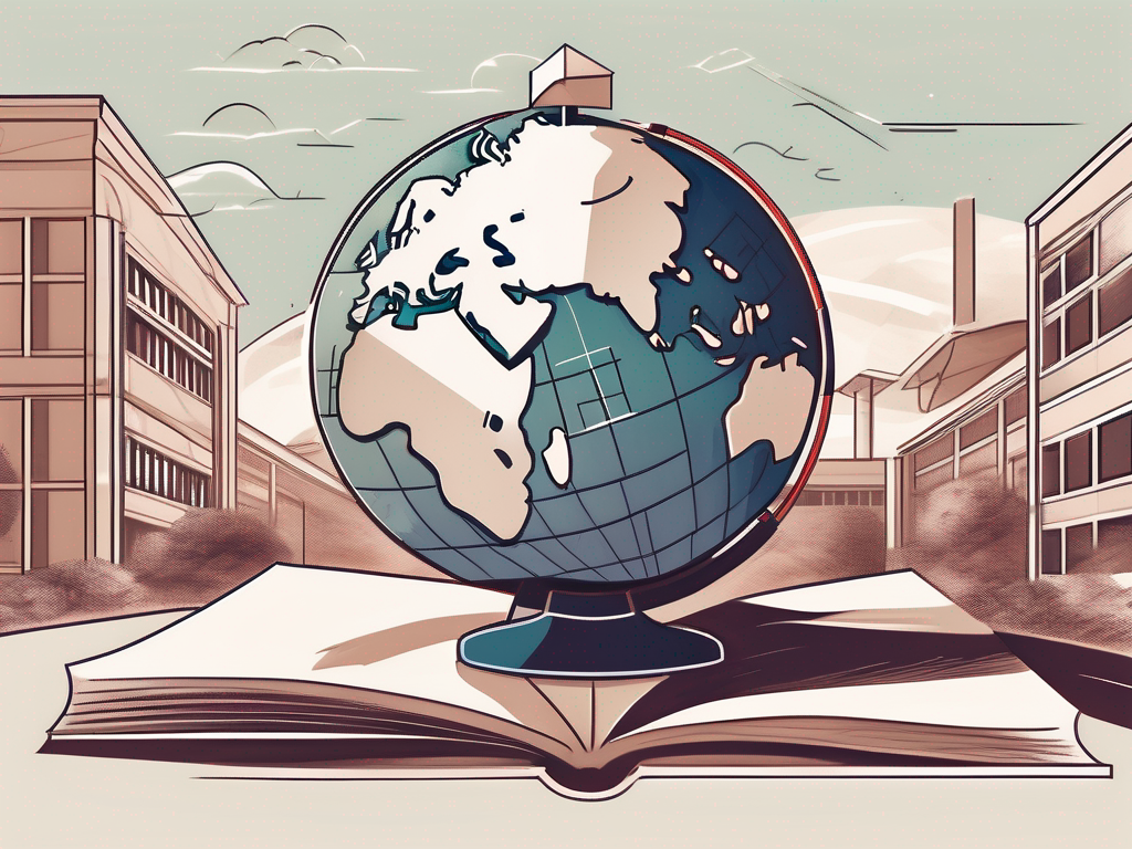 A globe focused on china