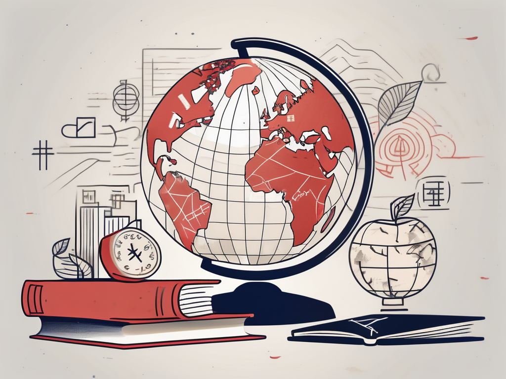 A globe focused on china