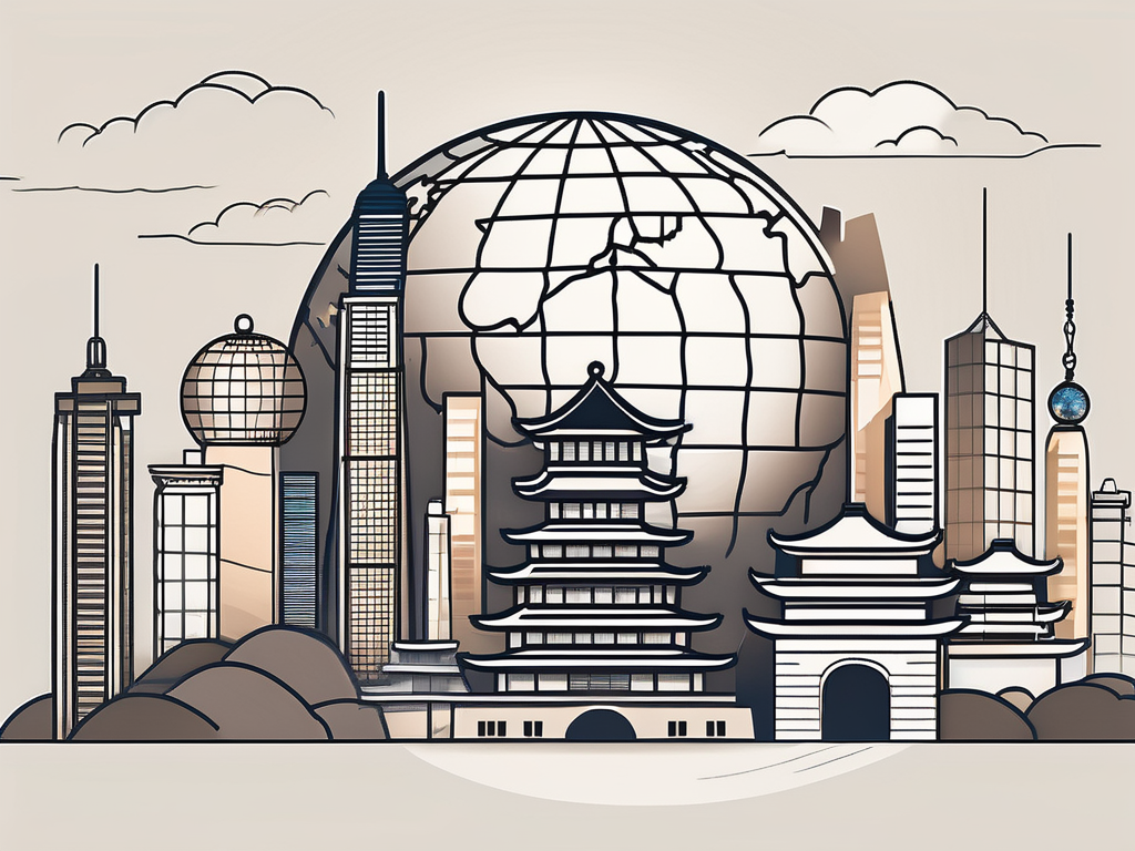 A city skyline in china