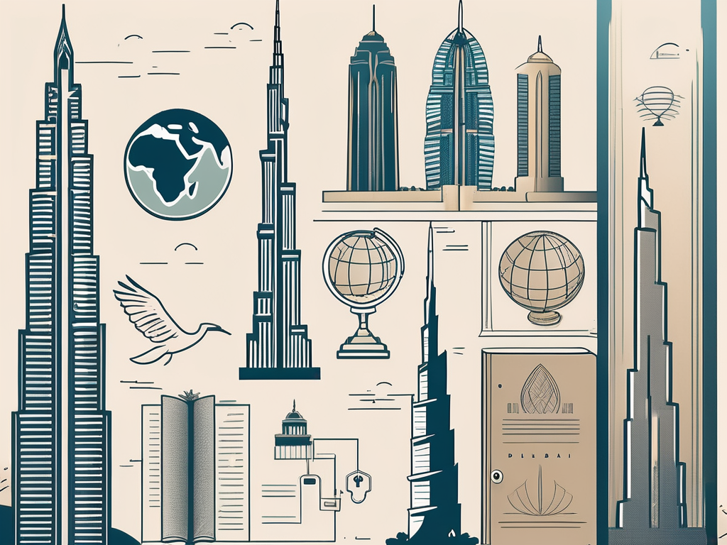 A few iconic landmarks of dubai