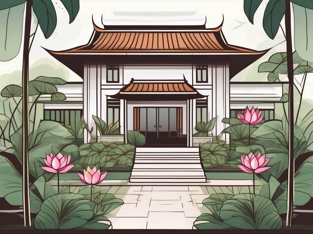 A serene thai school environment