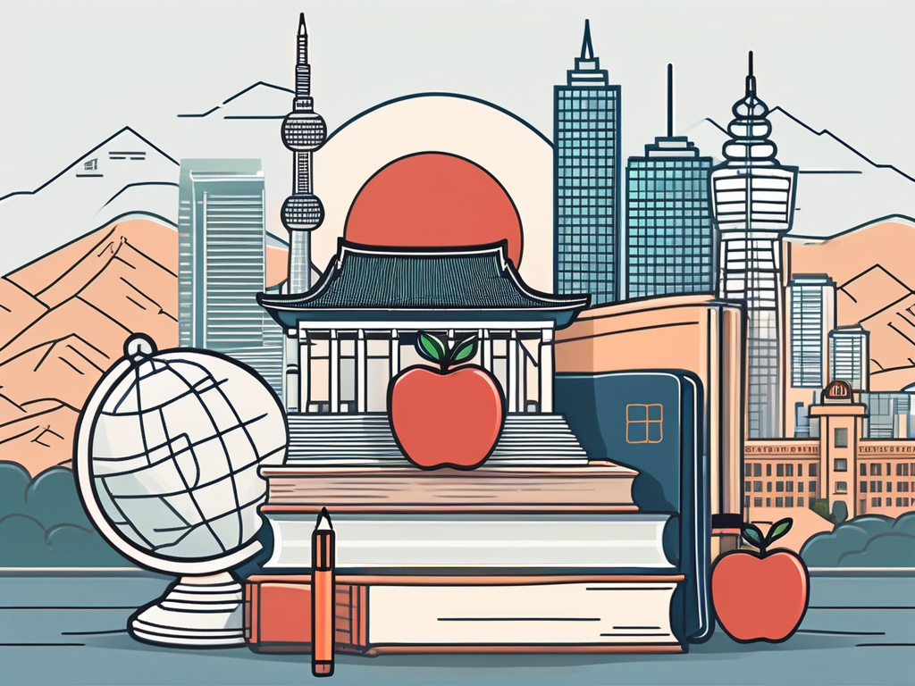 A diverse collection of school supplies such as textbooks