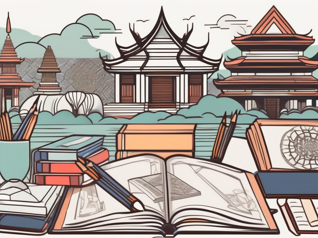 A diverse array of school supplies such as notebooks