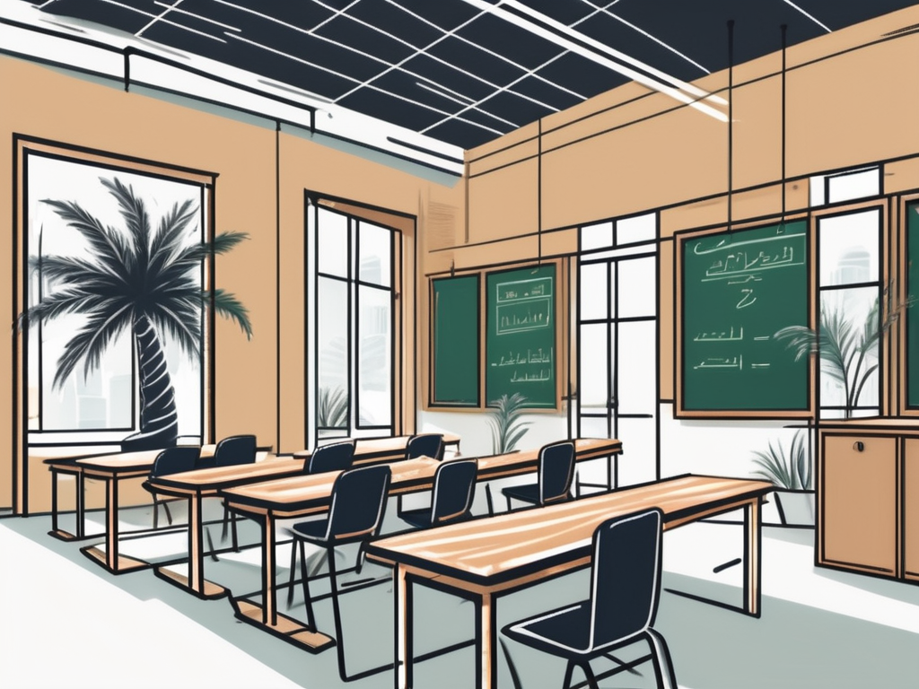 A well-organized classroom setting in dubai