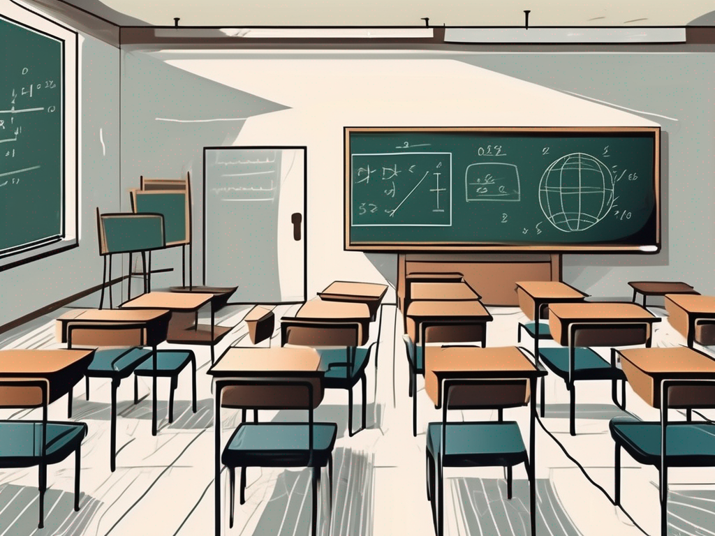 A classroom with various cultural symbols from different countries