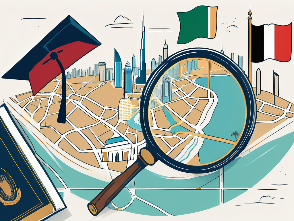 A few symbolic elements like a government building