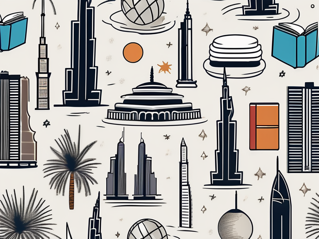 A diverse array of school supplies such as books