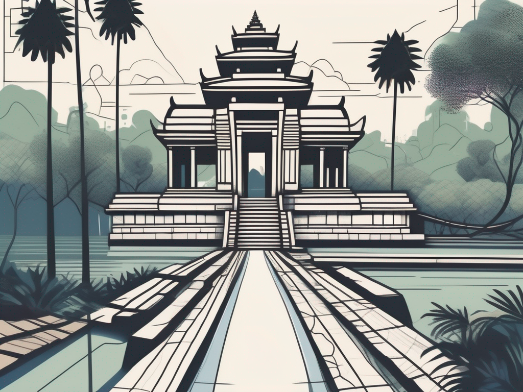 A path winding through a diverse landscape