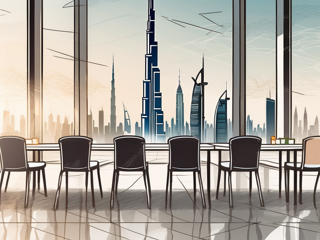 A classroom setting with iconic landmarks from the top 5 countries in the background