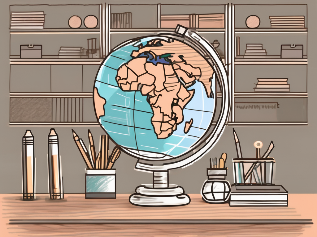 A classroom with international elements